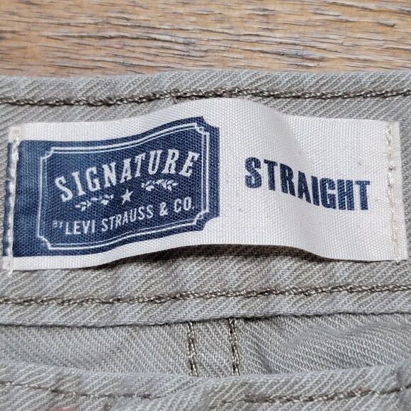 Levi Strauss Signature Straight Khaki Denim Jeans - Size 29 X 30 - Picture 6 of 7